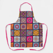 Kleurrijke Marokkaanse roze geïnspireerde patroonp Schort (Voorkant)