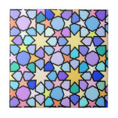 Kleurrijke Marokkaanse Star Mosaic Tegeltje (Voorkant)