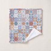 Kleurrijke Marokkaanse tegel Bad Handdoek (Wasdoekje)