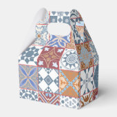 Kleurrijke Marokkaanse tegel Bedankdoosjes (Voorkant Zijde)