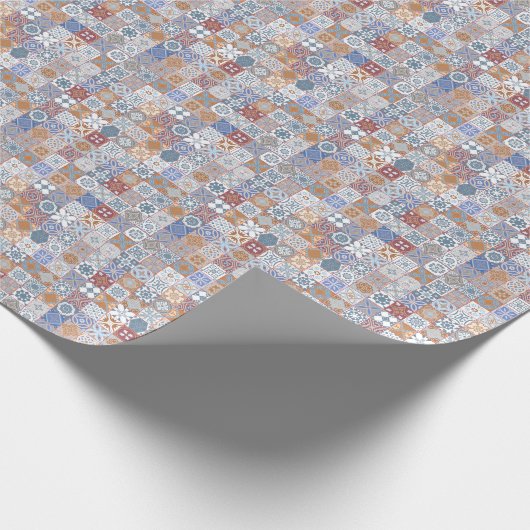 Kleurrijke Marokkaanse tegel Cadeaupapier (Hoek)