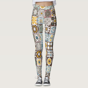 Kleurrijke Marokkaanse tegel Leggings