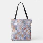 Kleurrijke Marokkaanse tegel Tote Bag (Achterkant)