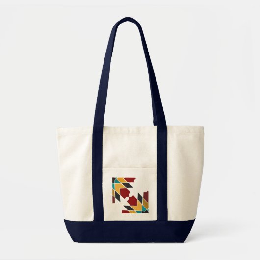 Kleurrijke Marokkaanse tegels Canvas tas (Voorkant)