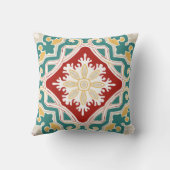 Kleurrijke Marokkaanse Tegels Kussen (Achterkant)