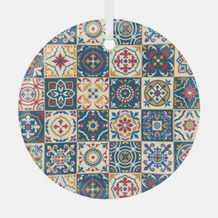 Kleurrijke Marokkaanse tegels, prachtig naadloos p Glas Ornament