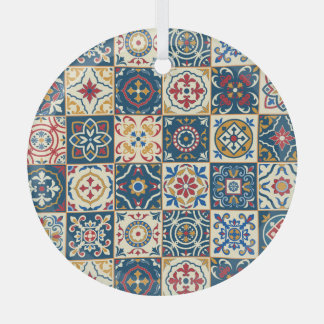 Kleurrijke Marokkaanse tegels, prachtig naadloos p Glas Ornament