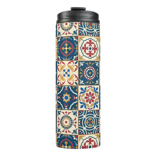 Kleurrijke Marokkaanse tegels, prachtig naadloos p Thermosbeker (Voorkant)