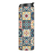 Kleurrijke Marokkaanse tegels, prachtig naadloos p Thermosbeker (Gedraaid links)