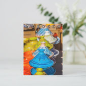 Kleurrijke Marokko Marrakesh Tajin Pottery Briefkaart (Staand voorkant)