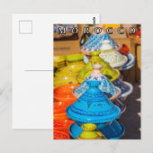 Kleurrijke Marokko Marrakesh Tajin Pottery Briefkaart (Voorkant / Achterkant)