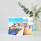 Kleurrijke Marokko Reizen Waterverf Briefkaart (Staand voorkant)