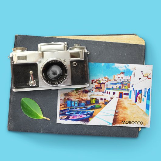 Kleurrijke Marokko Reizen Waterverf Briefkaart