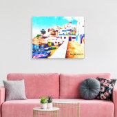 Kleurrijke Marokko Reizen Waterverf Canvas Afdruk (Insitu (Woonkamer))