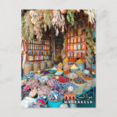 Kleurrijke Marrakech Medina Spices Shop Briefkaart (Voorkant)