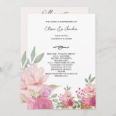 Kleurrijke Marrissa Waterverf Handgeschilderd Prog Programmakaart (Voorkant / Achterkant)