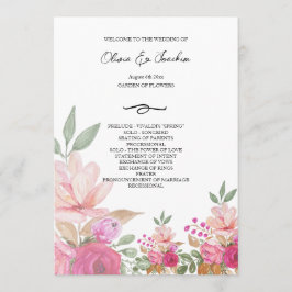 Kleurrijke Marrissa Waterverf Handgeschilderd Prog Programmakaart