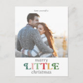 Kleurrijke marry kleine kerst bespaar de datum feestdagenkaart (Voorkant)