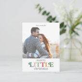 Kleurrijke marry kleine kerst bespaar de datum feestdagenkaart (Staand voorkant)