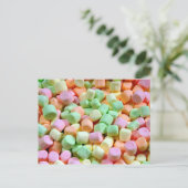 Kleurrijke marshmallows briefkaart (Staand voorkant)