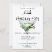 Kleurrijke martini cocktail kaart (Voorkant)