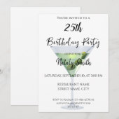 Kleurrijke martini cocktail kaart (Voorkant / Achterkant)