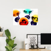 kleurrijke martinis poster (Thuiskantoor)