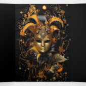 Kleurrijke Masquerade Party uitnodiging (Binnenkant midden)