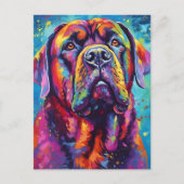 Kleurrijke Mastiff Briefkaart (Voorkant)