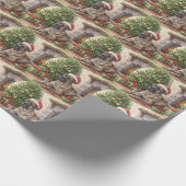 Kleurrijke Mastiff Kerst Inpakpapier (Hoek)