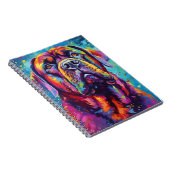 Kleurrijke Mastiff Notitieboek (Rechterzijde)