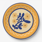 Kleurrijke Matisse Abstracte Floral Artsy Papieren Bordje (Voorkant)