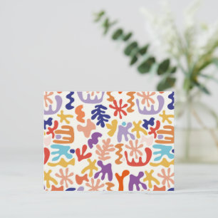 Kleurrijke Matisse Abstracte Gedesigneerde Ansicht Briefkaart
