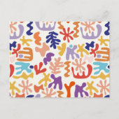 Kleurrijke Matisse Abstracte Gedesigneerde Ansicht Briefkaart (Voorkant)