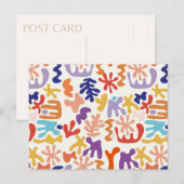 Kleurrijke Matisse Abstracte Gestructureerde Brief Briefkaart (Voorkant / Achterkant)