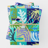 Kleurrijke Matisse papier uitsparingen geïnspireer Inpakpapier Vel (In situ)