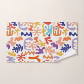 Kleurrijke Matisse Patroon Abstracte Botanische Vo Bad Handdoek (Handdoek)