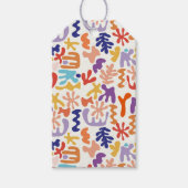 Kleurrijke Matisse Patroon Abstracte Botanische Vo Cadeaulabel (Voorkant)