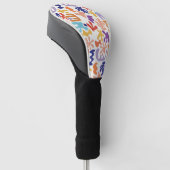 Kleurrijke Matisse Patroon Abstracte Botanische Vo Golfheadcover (Schuin)