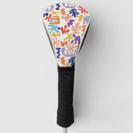 Kleurrijke Matisse Patroon Abstracte Botanische Vo Golfheadcover