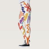 Kleurrijke Matisse Patroon Abstracte Botanische Vo Leggings (Links)