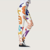 Kleurrijke Matisse Patroon Abstracte Botanische Vo Leggings (Rechts)