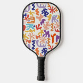 Kleurrijke Matisse Patroon Abstracte Botanische Vo Pickleball Paddle (Achterkant)