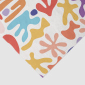 Kleurrijke Matisse Patroon Abstracte Botanische Vo Tissuepapier (Detail)