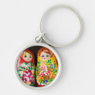 Kleurrijke Matroesjka-poppen Sleutelhanger
