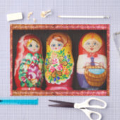 Kleurrijke Matryoshka Dolls Tissue Papier (Craft)