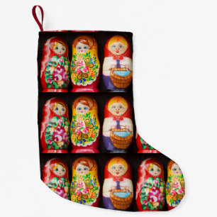 Kleurrijke Matryoshka Dolls voor kleine kerstcadea Kerstsok