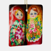 Kleurrijke Matryoshka-poppen Keramisch Ornament (Rechts)
