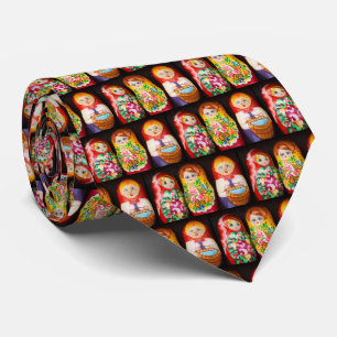 Kleurrijke Matryoshka-poppen Stropdas
