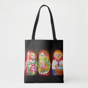 Kleurrijke Matryoshka-poppen Tote Bag